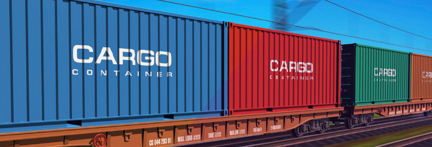 Rail transportation of containerized cargoes